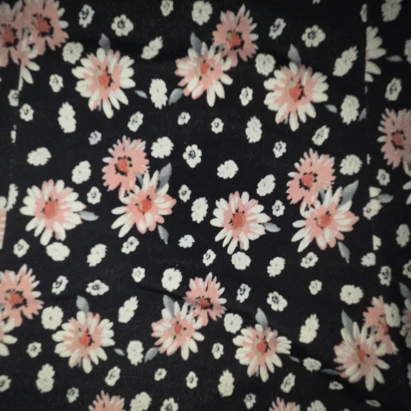 Perception New York VTG Floral Black and Pink Midi Dress. Size L - Picture 6 of 6